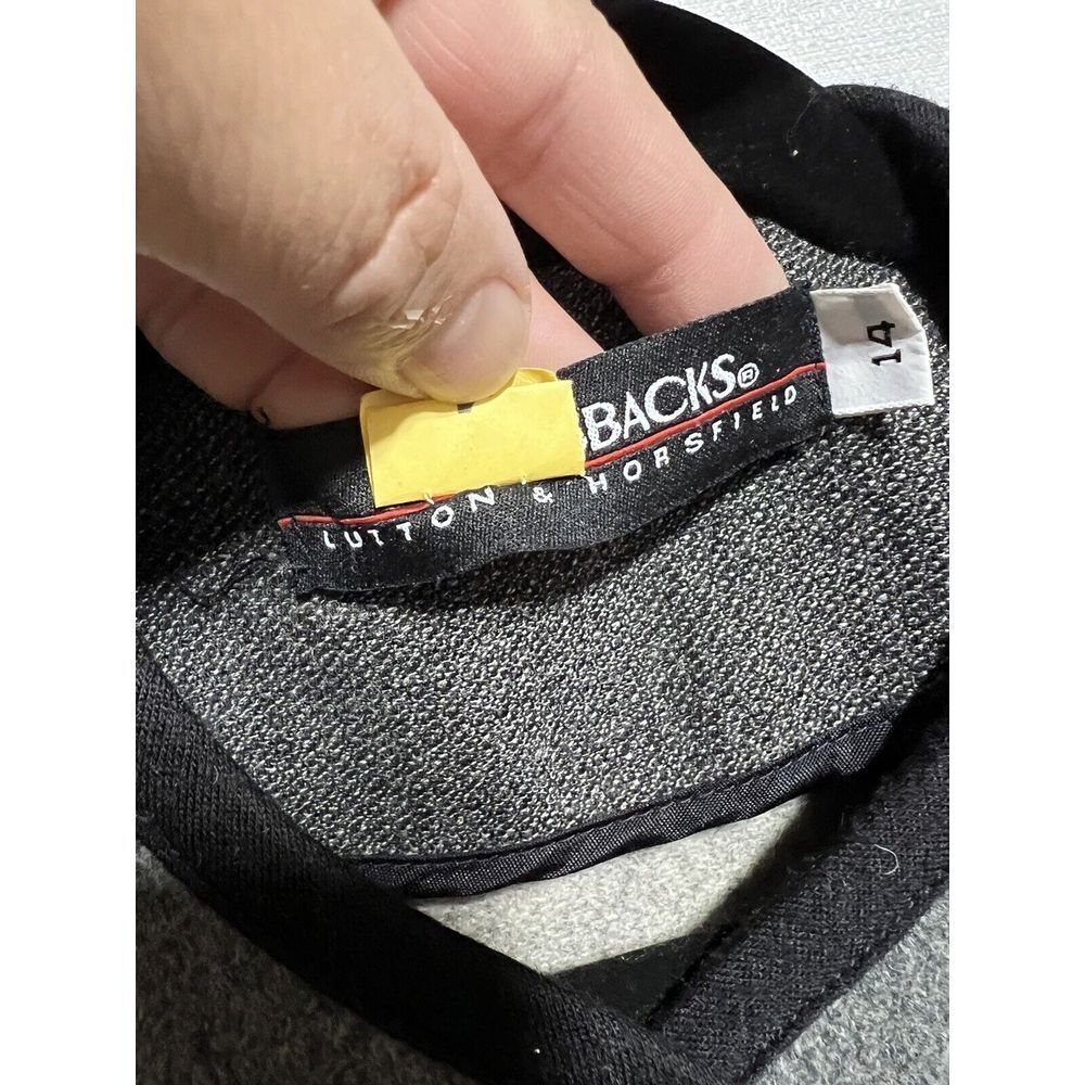 Canvasbacks Lutton & Horsfield Jacket Womens 14 Grey Wool Blend Art To Wear Twee - Picture 6 of 8